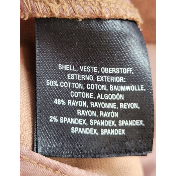 Anthropologie The Essential Slim Velvet Pants Bronze Brown Size 4 - Picture 12 of 14